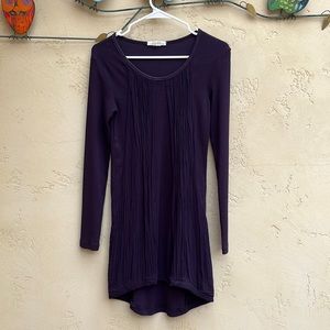 Aubergine Purple Ruched Dress